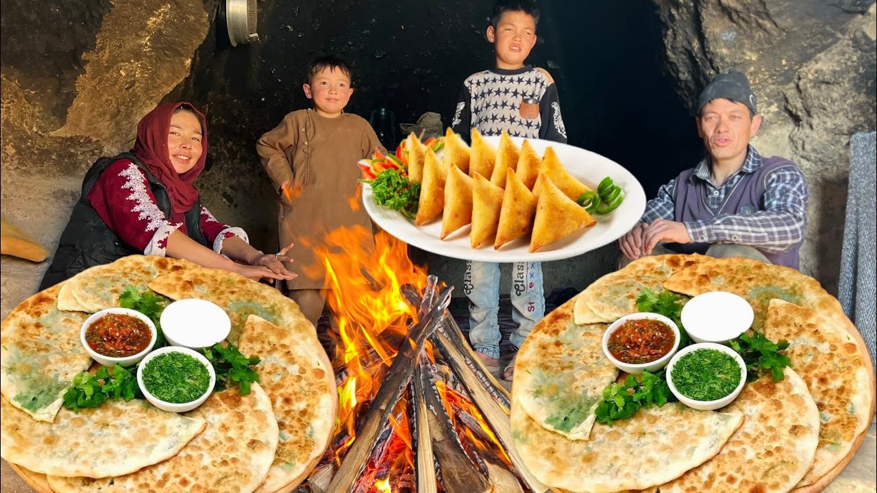 Iftar night in the heart of a cave, with the warm aroma of fresh bolani and/ living in the cave 