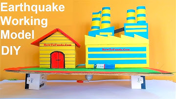 earthquake working model 3d making using cardboard | social science project | DIY home | howtofunda