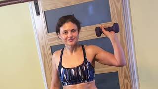 Core Centric Full Body workout & stretch with a dumbbell - NO MUSIC