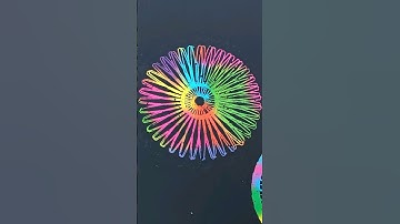 Try this rainbow colours spirograph because this design is very easy #shorts #satisfying  #art