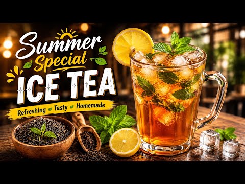 Cafe Style Lemon Ice Tea Recipe 🍋🌿 | Summer Special Refreshing Drink | Ready in 5 Minutes 🧊