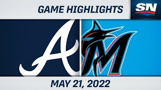 MLB Highlights | Braves vs. Marlins -  May 21, 2022