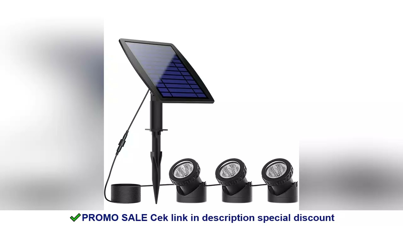 LED Solar Pond Spotlights IP68 Waterproof Outdoor Garden Landscape Fountain Lights for Lawn Lighting