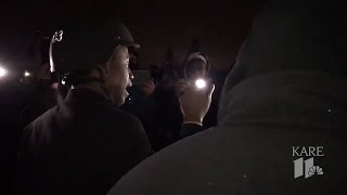 Attorney General Keith Ellison, Mayor Mike Elliott address crowd outside Brooklyn Center PD