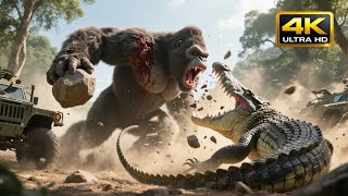 King Kong Vs Giant Crocodile  Epic Monster Battle 2025  The King Of The Jungle Returns