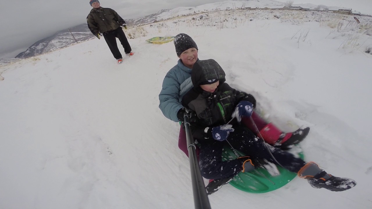 Fluffy Snow and Sledding