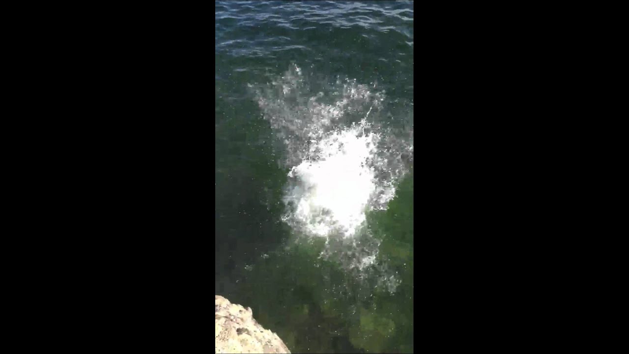 Caleb cliff jumping in Cda
