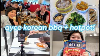 my fav ayce korean bbq/hotpot restaurant  + filming summer recipes