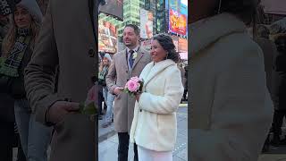 Valentine’s Day Moments of LOVE IN TIMES SQUARE in Manhattan, New York City