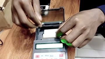 How to load a thermal roll on Aclas CRBX ETR machine.