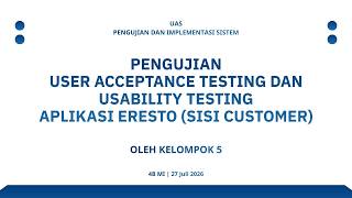 [UAS Pengujian dan Implementasi Sistem] Aplikasi eResto (Sisi Customer)
