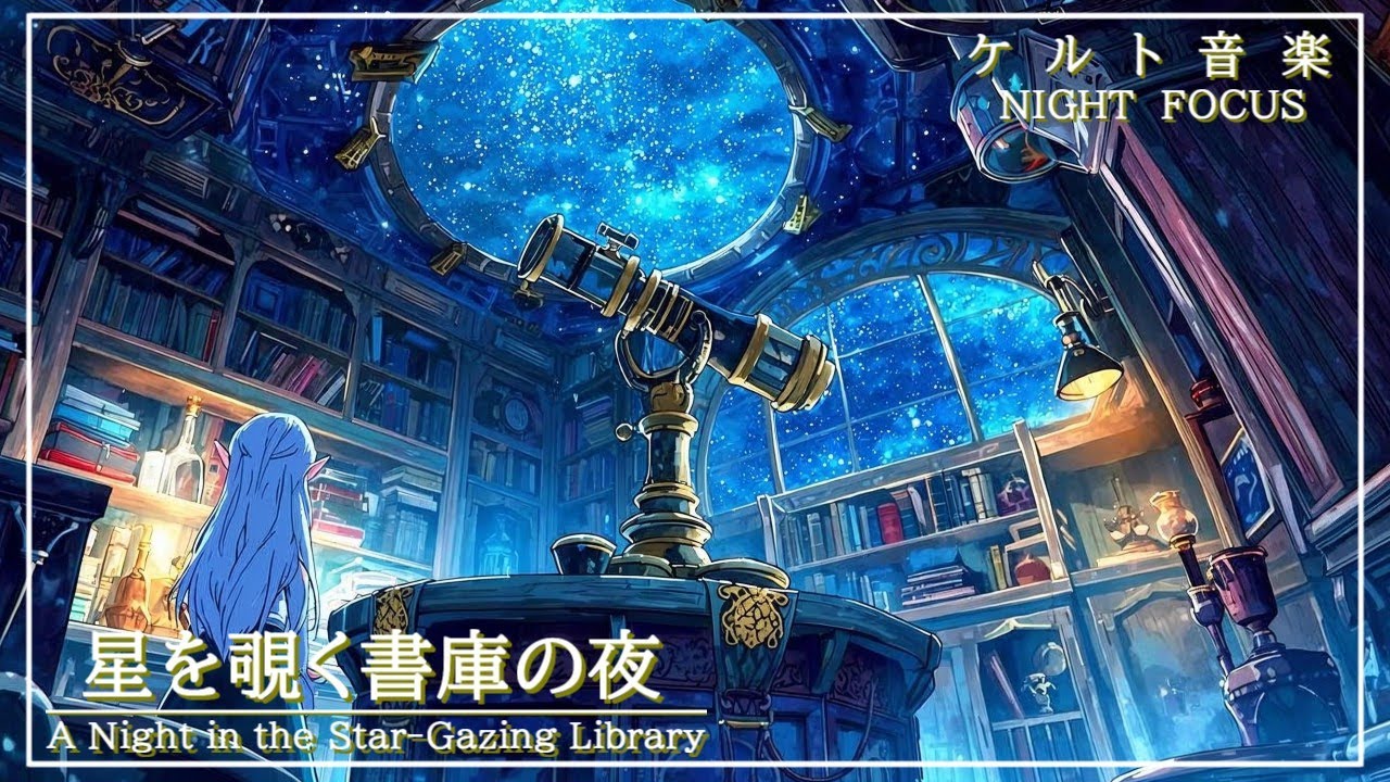 【Celtic Music】星を覗く書庫の夜 - A Night in the Star-Gazing Library【読書・作業用】