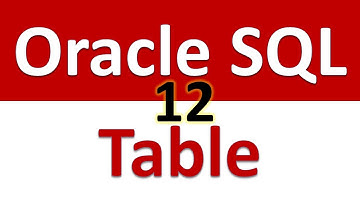 Oracle SQL Developer Tutorial For Beginners  12   What is a Table