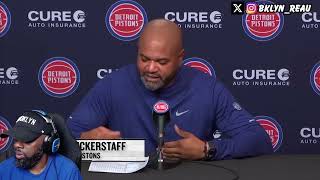 BROOKLYN FAN REACTS TO! Pistons Coach JB Bickerstaff CRASHED OUT after loss to OKC!