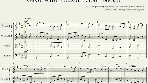 First test of "Notion" music notation software