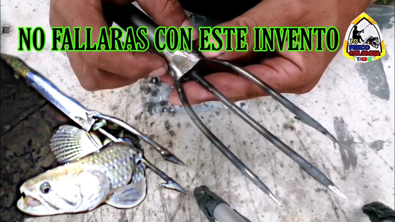 Como fabricar lanza arpón para técnica de pesca nocturna 