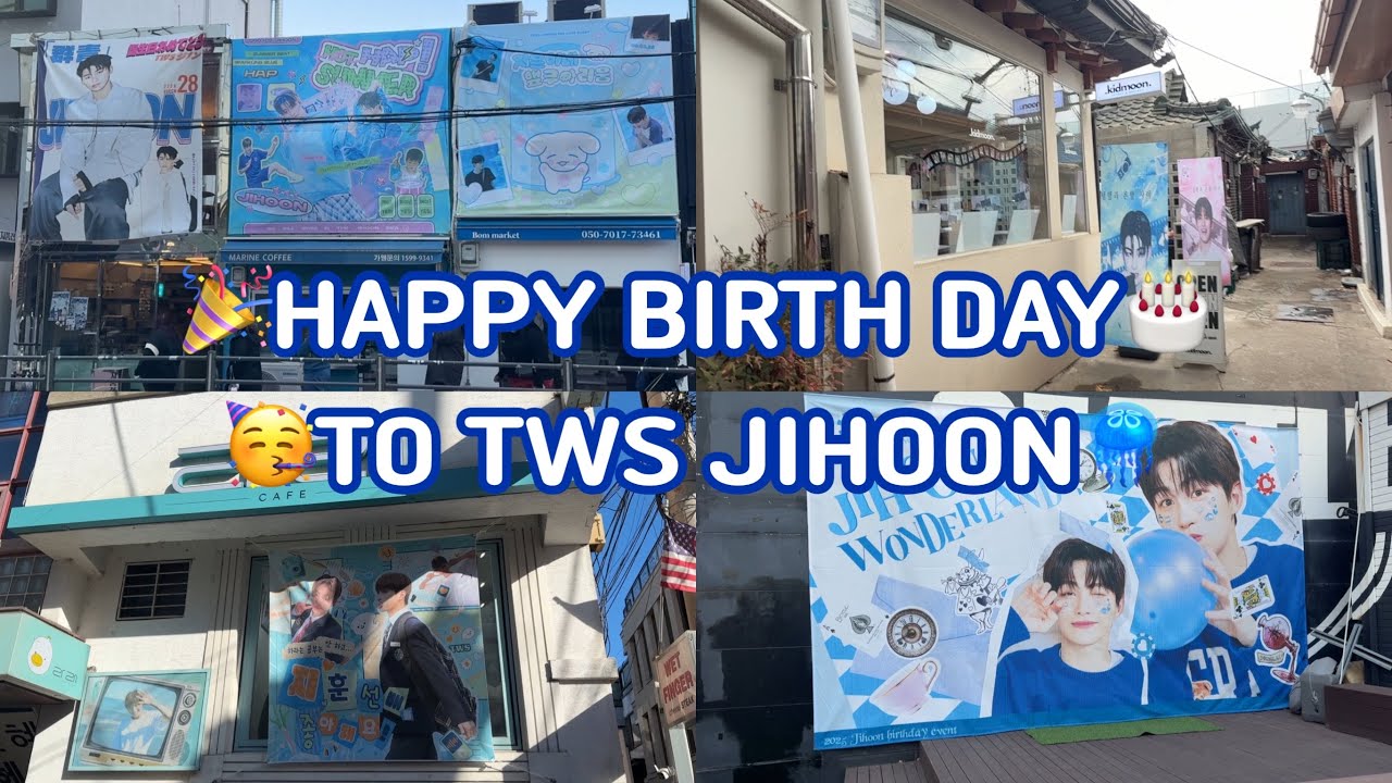 [42로그] 🎂늦덕이라 지훈이 생카도 1년을 기다렸어예🥹 | 눈웃음 최고 권위자 TWS 지훈 생일카페🥳 |📍용산 |📍홍대 | TWS