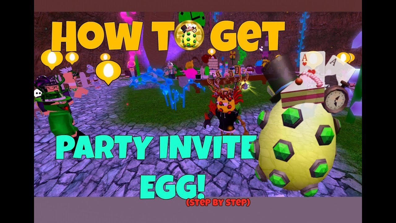 Roblox Egg Hunt 2018 How To Get The Party Invite Egg Treasured Egg Of Wonderland Step By Step Youtube - roblox egg hunt 2018 party invite speedrun 94744