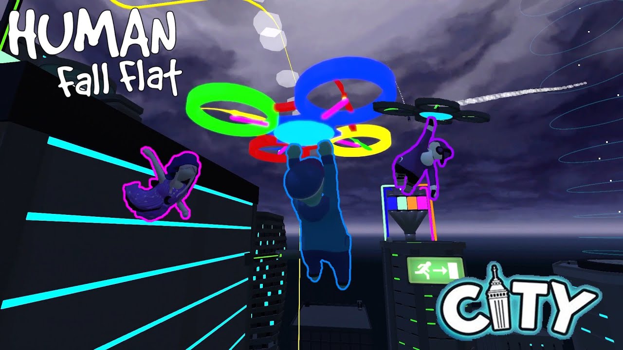 Traveling to the Big City Human Fall Flat City YouTube