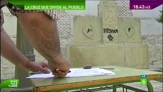 Vecinos de Ciempozuelos recogen firmas para retirar una cruz con símbolos franquistas