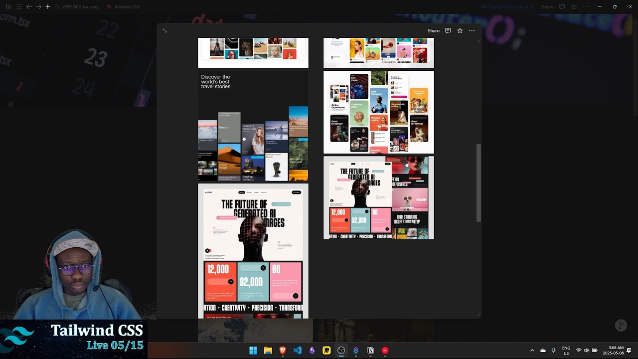 Live Tailwind CSS 5/15 : Galerie Photo Responsive + Effets Hover ...