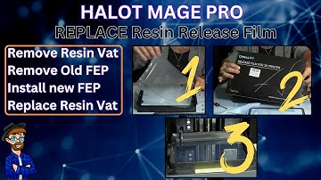 How to replace ACF on Resin Vat with FEP Release film - Creality Halo Mage Pro 3D Printer