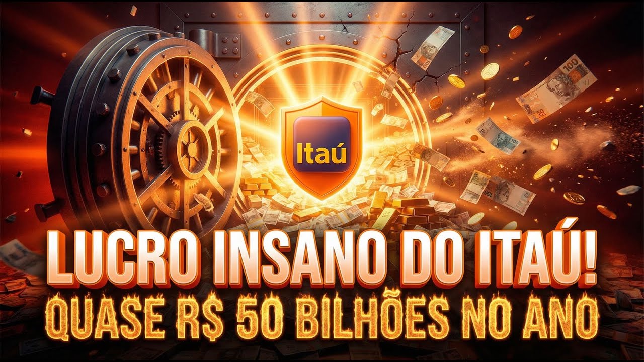 Lucro insano do Itaú, quase R$ 50 bilhões no ano! E lucro do Santander cresce forte também!