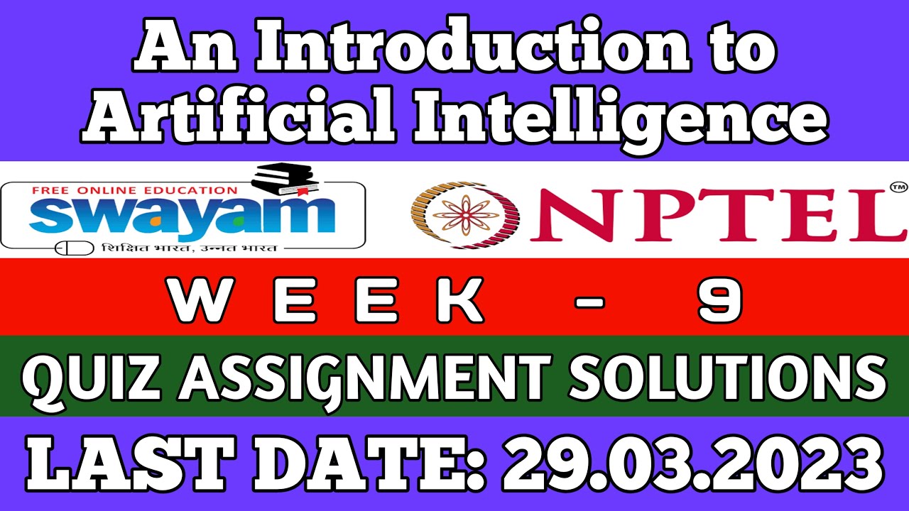 nptel artificial intelligence assignment answers