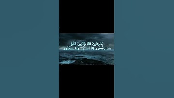 سورة البقرة اية 9 - مع صوت البحر بصوت جميل - يُخَادِعُونَ اللَّهَ وَالَّذِينَ آمَنُوا