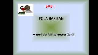 MATERI MATEMATIKA SMP KELAS 8 - POLA BILANGAN Semester 1