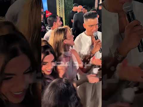 السوبر ستار حسن شاكوش و الراقصة اوكسانا وبروطه جديده فى حفل زفاف محمد شاهين و رشا الظنخاني