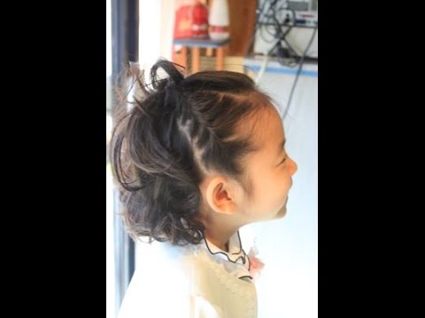 卒園式 入学式の子供の髪型 編み込み 5 Arrange Weave Youtube