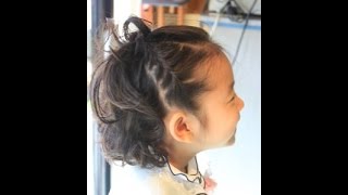 卒園式 入学式の子供の髪型 編み込み 5 Arrange Weave Youtube