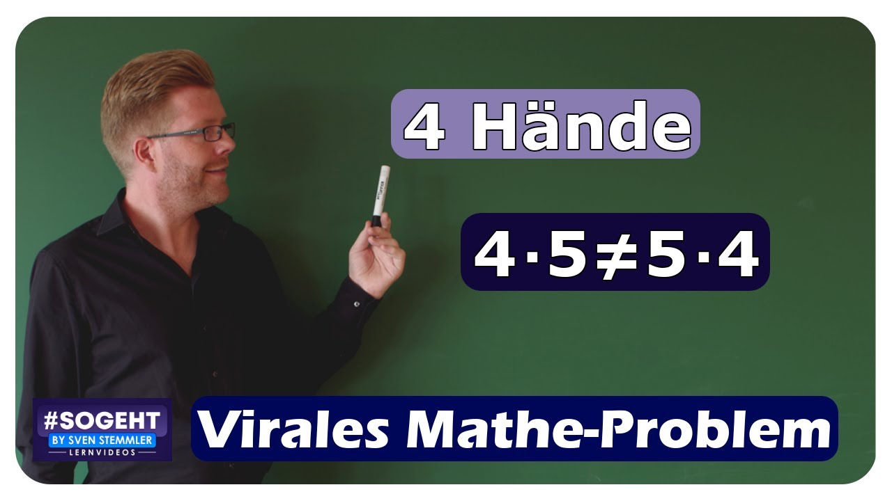Vorschaubild zum Lernvideo "4 Hände - Kennt ihr die Lösung? - Virales Mathe-Problem - einfach und anschaulich erklärt"