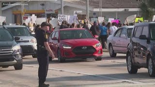Protesters gather for 'Standing in Strength' rally in St. Augustine