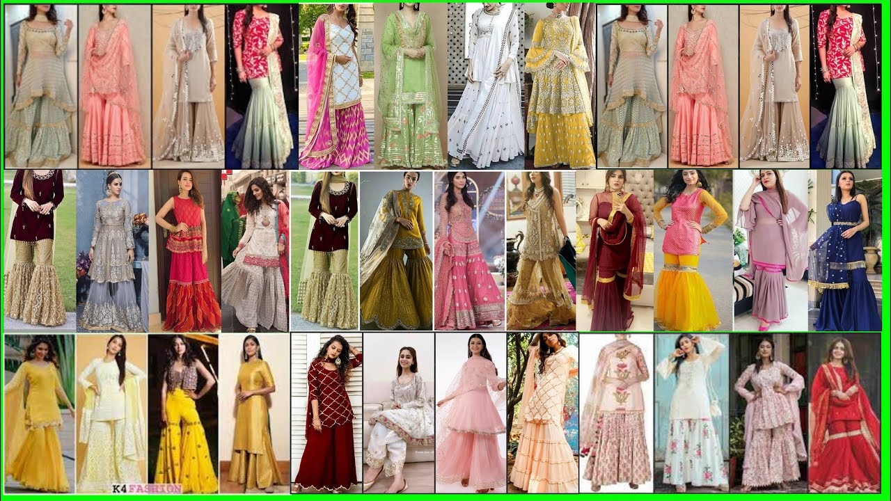 Trendy Sharara Gharara Design | Dress party wear|Sharara Dress Designs In 2021 | Lovely Garara Style