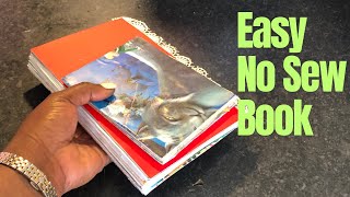 How to Make a No Sew Junk Journal from Old Books & Paper | Easy DIY Scrapbook: Notebook for Beginner