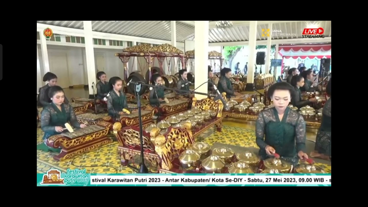 Festival karawitan putri DIY 2023 kontingen Kabupaten Gunungkidul