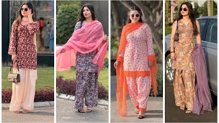 Allover Punjabi suit stitching idea #punjabisuits #alloverprintedsuit