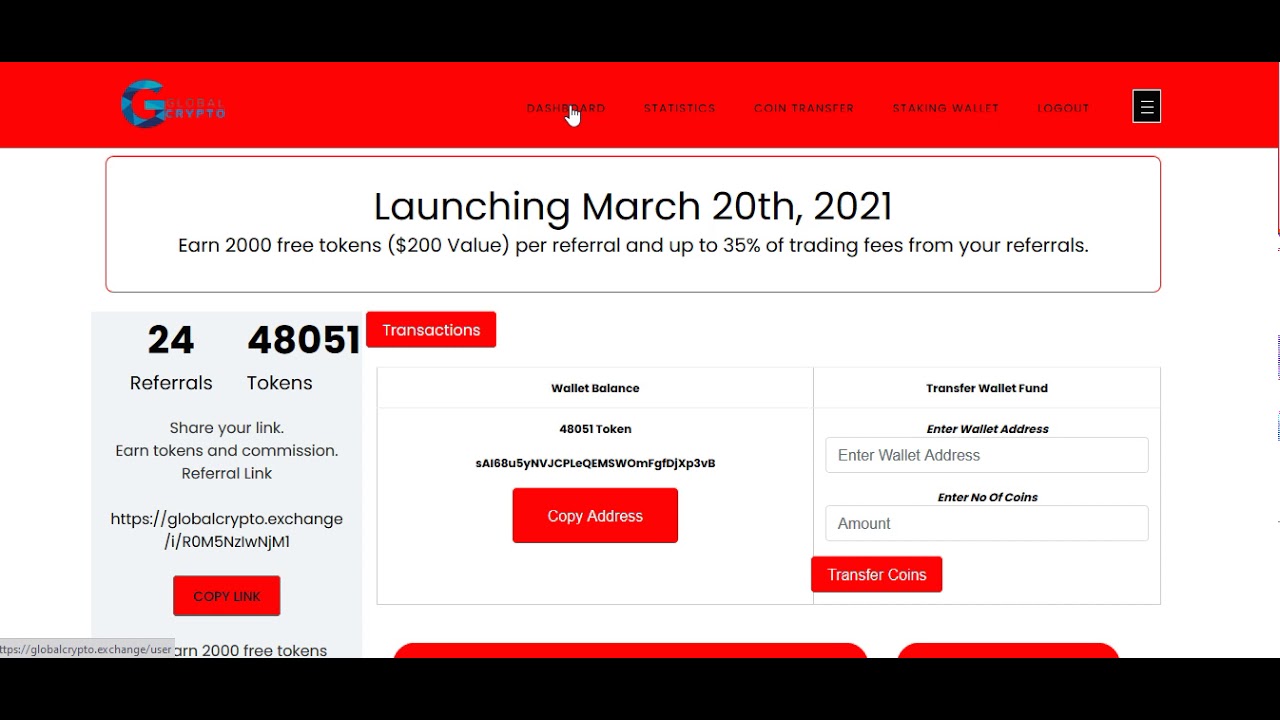 BIG AIRDROP FREE 200USD WORTH OF GCX TOKENS WELLCOME BONUS
