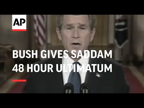 US President gives Saddam 48 hour ultimatum