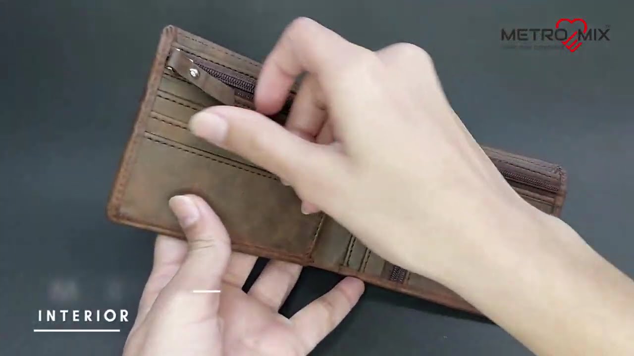 MetroMix Double Zipper Wallet for Men