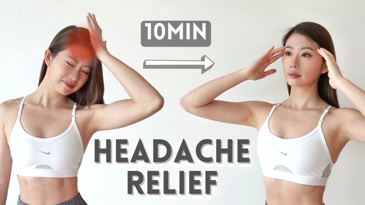 10 min HEADACHE & STRESS RELIEF Stretch & Massage (Improve Sleep & Ease Stress) ~ Emi