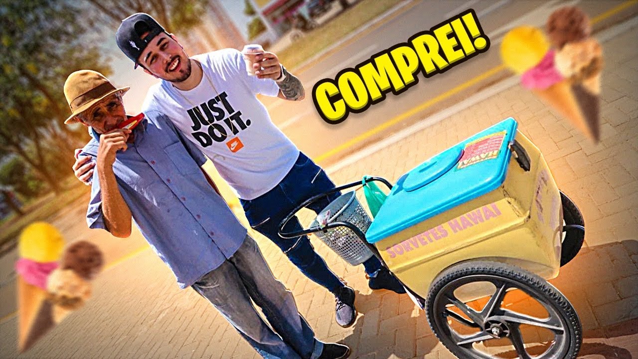 COMPREI TODOS SORVETES DO VELHINHO 🍦❤️