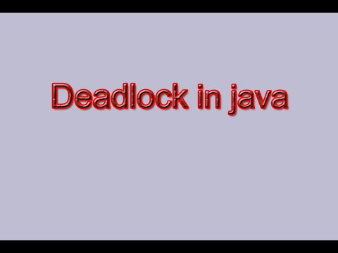 Deadlock In Java