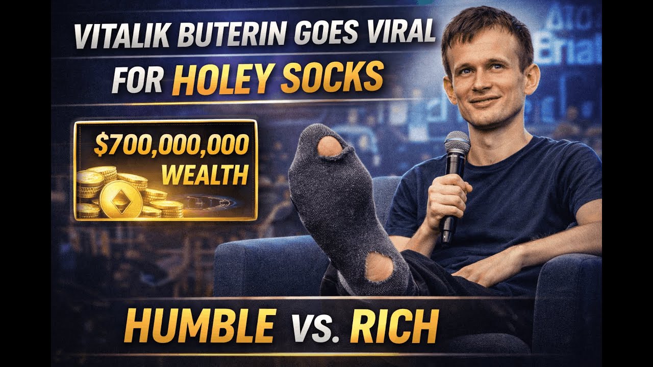 Vitalik Buterin Goes Viral for Holey Socks – $700M Wealth vs Humble Moment