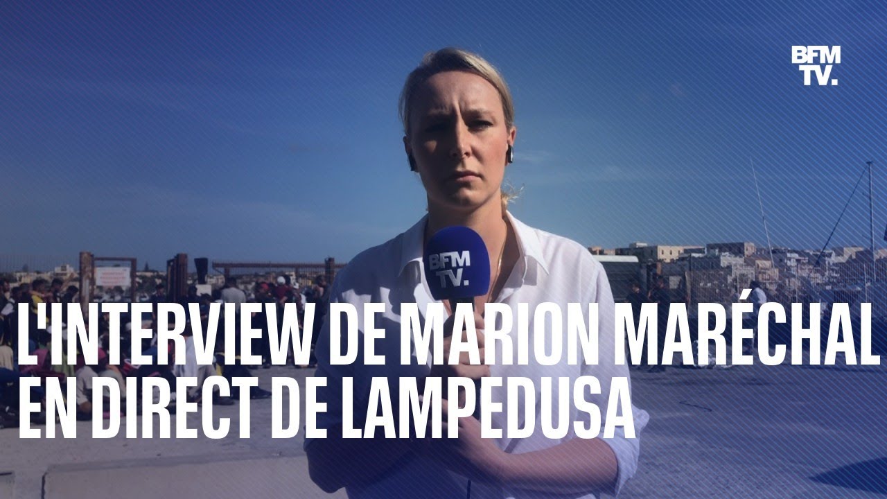 Migrants: l'interview de Marion Maréchal sur BFMTV en direct de Lampedusa -  YouTube