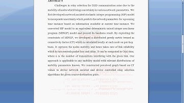 Mobility Aware Relay Selection in 5G D2D Communication using Stochastic- IEEE PROJECTS 2019