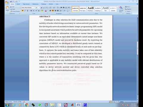 Mobility Aware Relay Selection in 5G D2D Communication using Stochastic- IEEE PROJECTS 2019