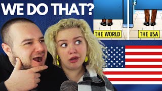 21 Things in the US That Puzzle Most Foreigners | AMERICAN COUPLE REACTION VIDEO